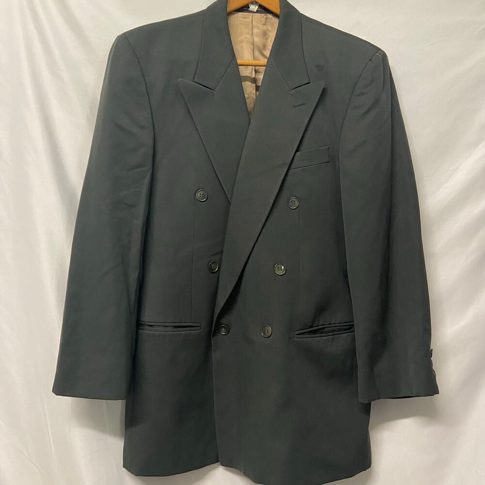 Franco Tassi Blazer Vintage Pointed Lapel Double Breasted 53R?? See Measurements